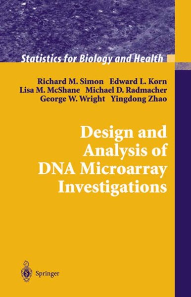 Buchcover: Design and Analysis of DNA Microarray Investigations
