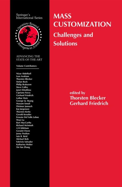 Buchcover: Mass Customization Buchcover: Mass Customization