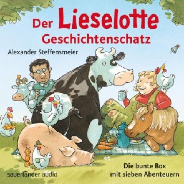 Buchcover: Der Lieselotte Geschichtenschatz - Die bunte Box mit sieben Abenteuern - Hörbücher von Kuh Lieselotte