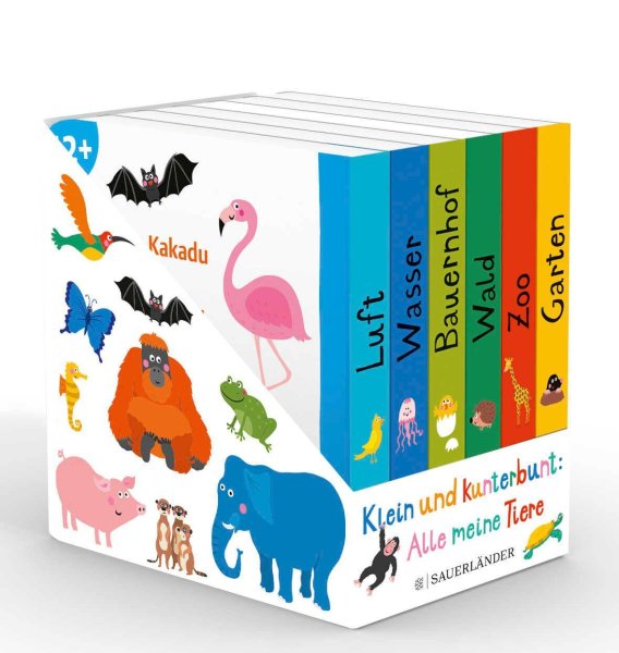 Buchcover: Klein und kunterbunt: Alle meine Tiere (Würfel)