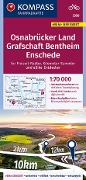 Buchcover: KOMPASS Fahrradkarte 3358 Osnabrücker Land, Grafschaft Bentheim, Enschede 1:70.000