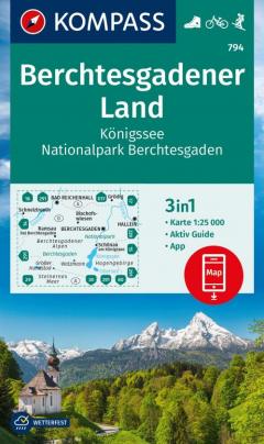 KOMPASS Wanderkarte 794 Berchtesgadener Land, Knigssee, Nationalpark Berchtesgaden 1:25.000